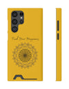 Phone Case With Card Holder Happiness Mandala -Yellow