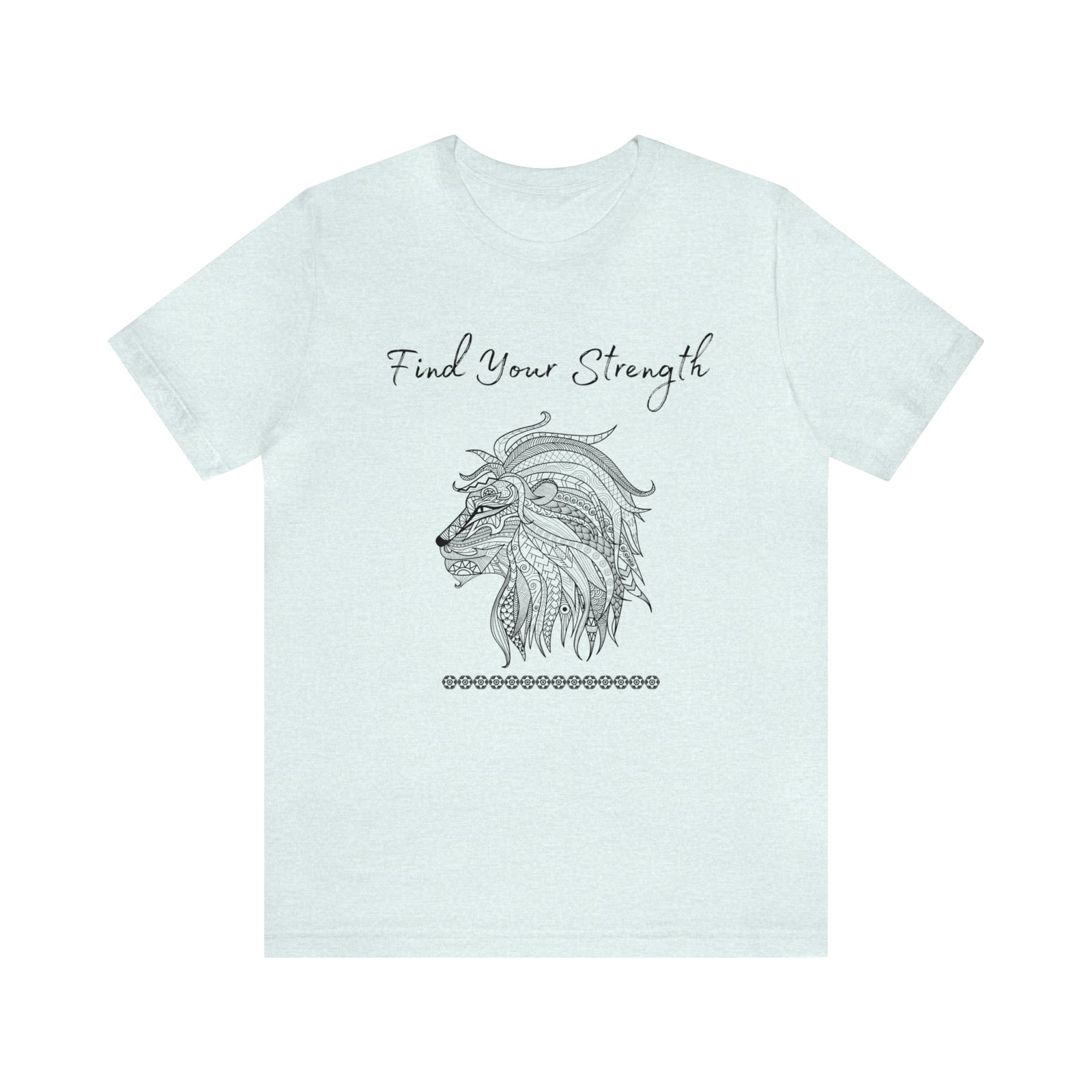 Find Your Strength Lion Mandala Unisex Jersey Short Sleeve Tee 15 colors