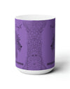 Find your Strength Lion mandala purple background **Ceramic Mug 15oz