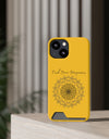 Phone Case With Card Holder Happiness Mandala -Yellow