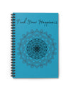 Find your Happiness mandala--Turquoise blue Spiral Notebook - Ruled Line