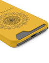 Phone Case With Card Holder Happiness Mandala -Yellow