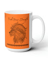 Find your Strength Lion mandala orange background **Ceramic Mug 15oz