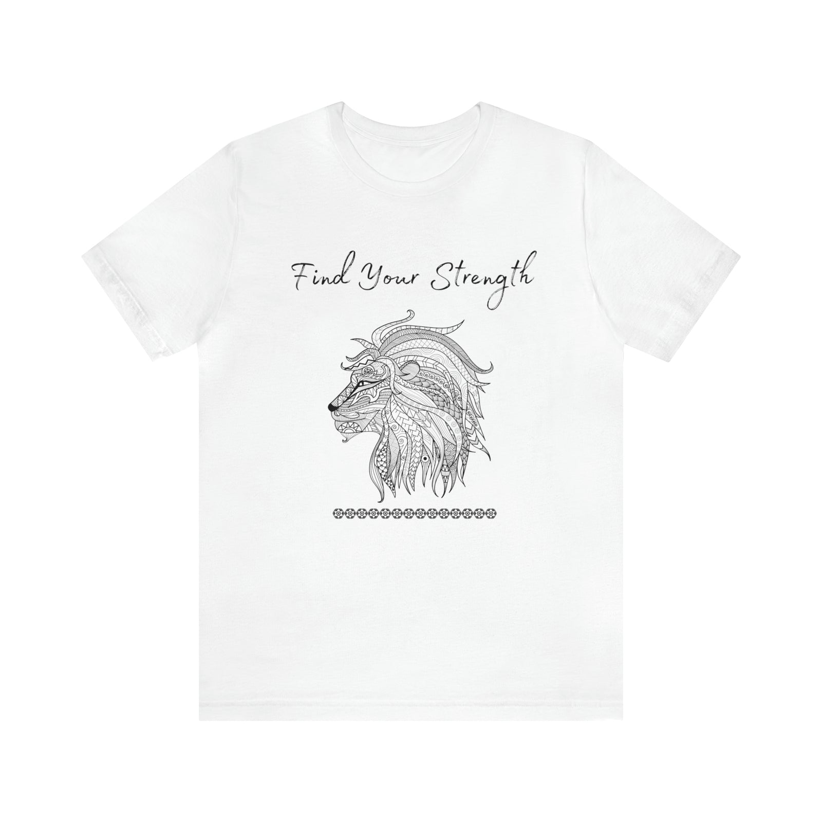 Find Your Strength Lion Mandala Unisex Jersey Short Sleeve Tee 15 colors