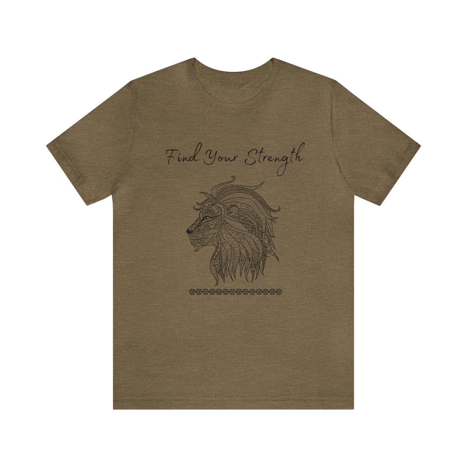 Find Your Strength Lion Mandala Unisex Jersey Short Sleeve Tee 15 colors