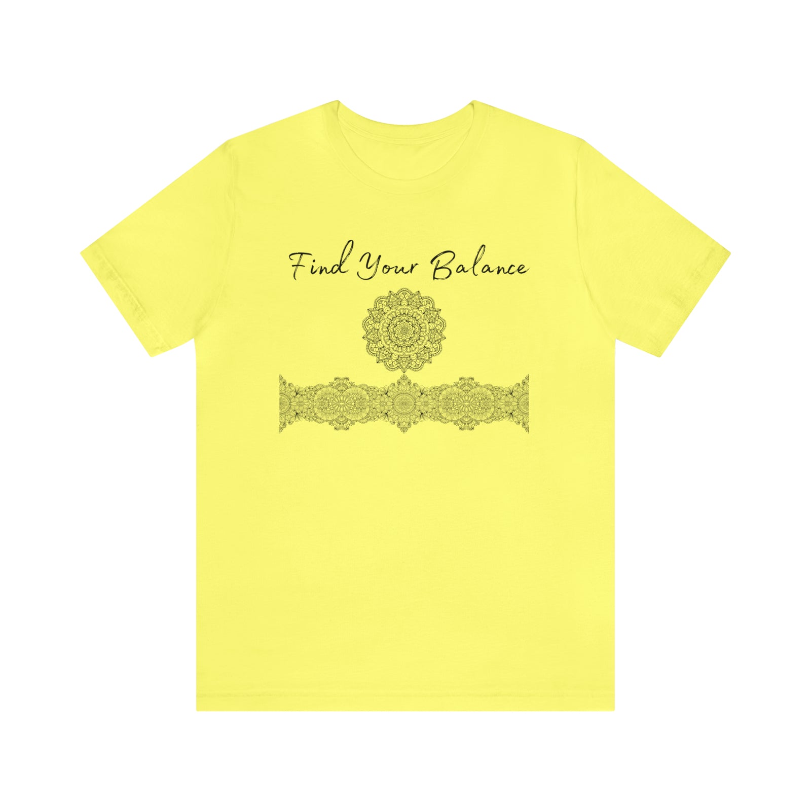 Find Your Balance mandala 2 Unisex Jersey Short Sleeve Tee 15 colors