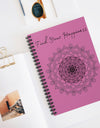 Find your Happiness mandala--Pink Spiral Notebook - Ruled Line