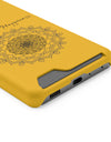 Phone Case With Card Holder Happiness Mandala -Yellow