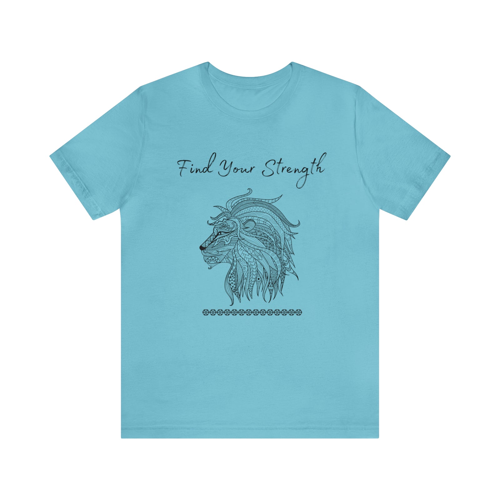 Find Your Strength Lion Mandala Unisex Jersey Short Sleeve Tee 15 colors