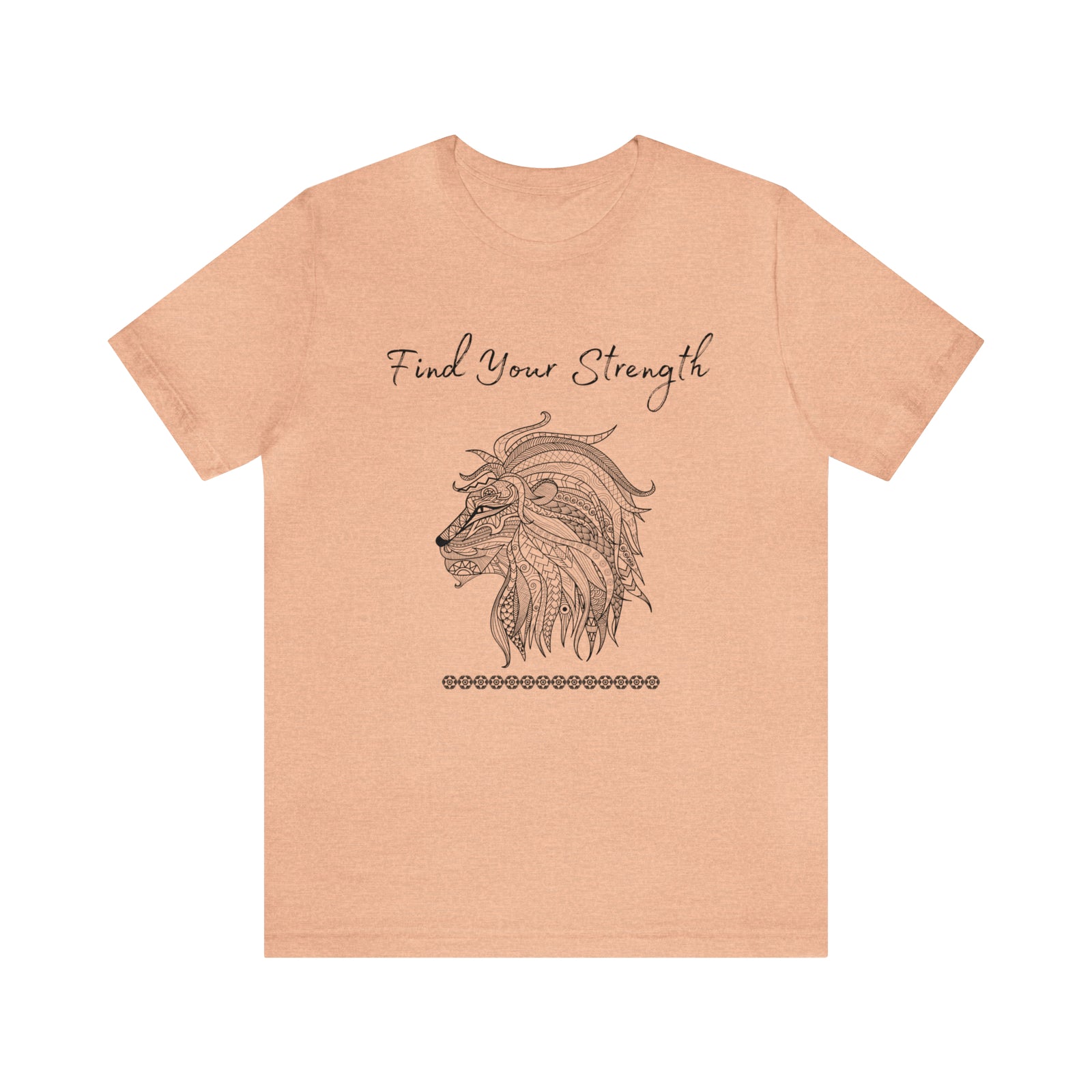 Find Your Strength Lion Mandala Unisex Jersey Short Sleeve Tee 15 colors